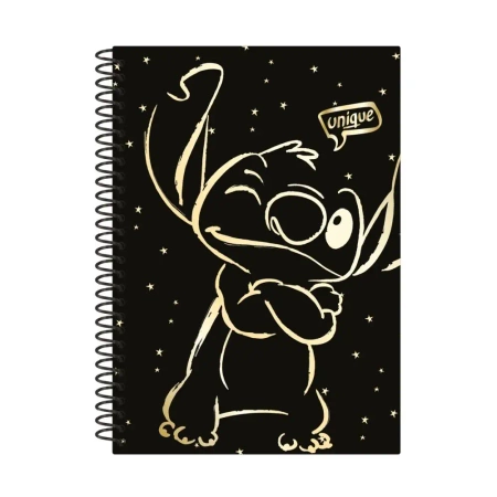 Kołobrulion B5 Disney Gold Stitch plastikowa spirala 100 kartek - PATIO