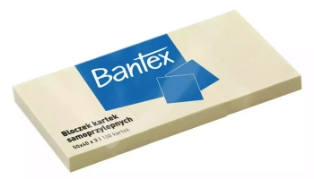 Bloczki Samoprzylepne 50x40mm X 3, 100 kartek, Żółty