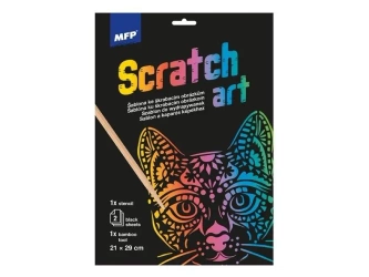 Wydrapywanka szablon A4 Kot + 2 kartki - MFP