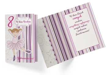 Karnet PR-331 Urodziny 8 dziewczynka - Kukartka