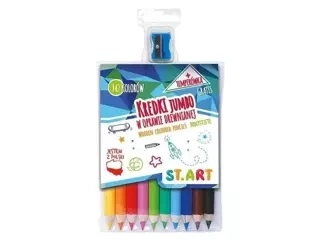 Kredki drewniane Jumbo 10 kolorów St.Art - ST-MAJEWSKI