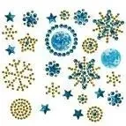 Kryształki samoprzylepne płatki śniegu 25szt - Titanum