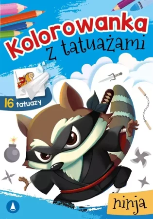Kolorowanka z tatuażami. Ninja - Wydawnictwo Skrzat