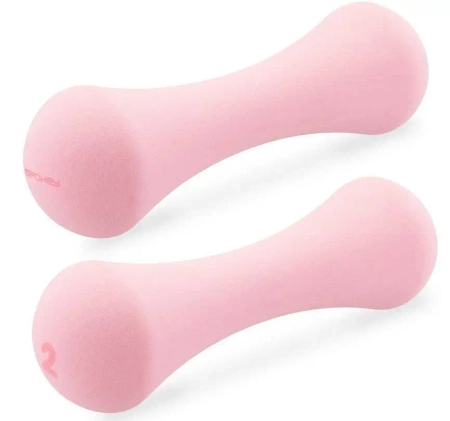Zestaw hantli 2x2kg Bone różowe - Spokey