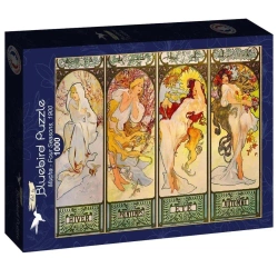 Puzzle 1000 Cztery pory roku, Alfons Mucha,1900 - Bluebird Puzzle