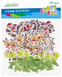 Ozdoba Dekoracyjna Samoprzylepna Święta 180szt. Mix Boże Narodzenie Craft with Fun 567243