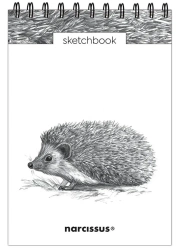Szkicownik A5/60K na spirali - Jeż - Narcissus
