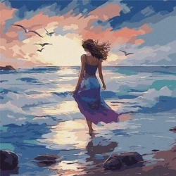 Malowanie po numerach - Piękny żywioł 40x40cm - Ideyka