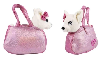 Pluszowy Pies z kokardą w torebce - Norimpex