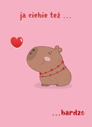 Karnet B6 Walentynki - Kapibara - Henry