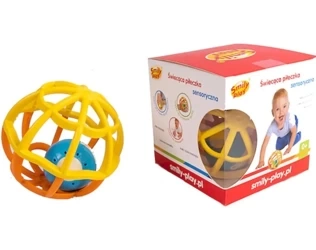 Grzechotka miękka piłka pomarańczowa - Smily Play