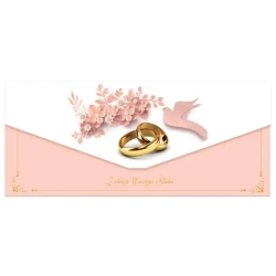 Kartka okolicznościowa na ślub z kopertą - Trend