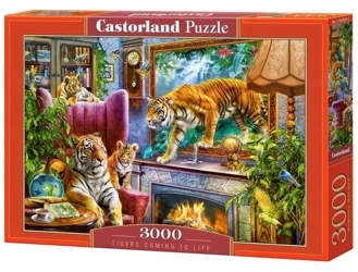 Puzzle 3000 Tigers Coming to Life CASTOR - Castorland