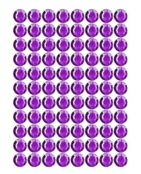 Dżety samoprzylepne fioletowe 8mm 88szt - Brewis