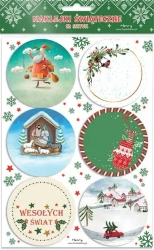 Zestaw naklejek na prezenty Mikołaj - Henry