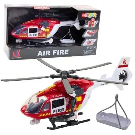 Helikopter straży pożarnej hak + nosze 1:14 - Leantoys