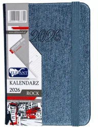 Kalendarz 2026 A7 tyg Rock perłowy - praca zbiorowa