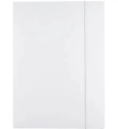 Teczka z gumką A4 GR-444G biała (10szt) - Grand