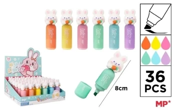 Zakreślacz fluorescencyjny fantazja Królik (36szt) - MP Main Paper
