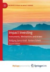 Impact Investing - Spiess-Knafl Wolfgang