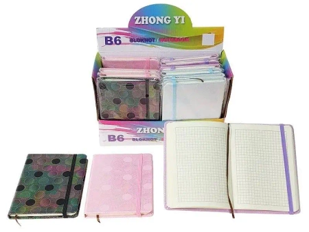 Notes B6 z gumką MIX - ADAR