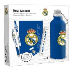 Butelka 650 ml z zestawwem piśmienniczy Real Madrid RM00029 - Kids Euroswan