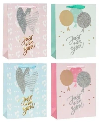 Torebka ozdobna brokat 18x23x8cm mix ROZETTE