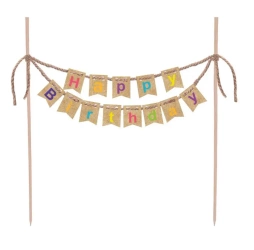 Dekoracja tortu Happy Birthday Kraft Balloons - Arpex