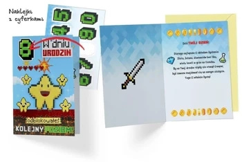 Karnet. Urodziny dziecięce (wymienne cyferki, level) DKP-051 - Passion Cards
