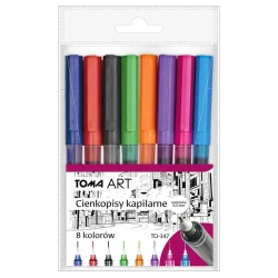 Cienkopis kapilarny 8 kolorów - TOMA