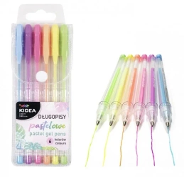 Długopisy pastelowe 6 kolorów KIDEA - DERFORM
