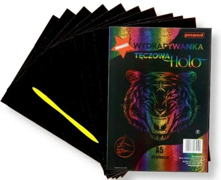 Wydrapywanka hologramowa A5 tęczowa - Penword