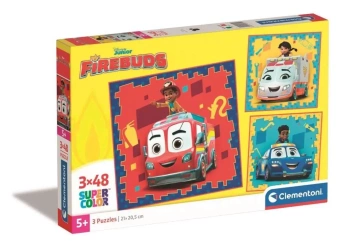 Puzzle 3x48 Super Kolor Firebuds - Clementoni
