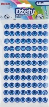 Dżety samoprzylepne niebieskie 8mm 88szt - Brewis
