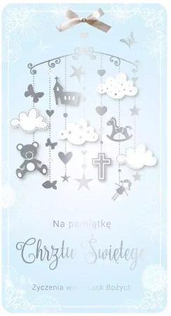 Karnet PM-079 Chrzest (niebieski)