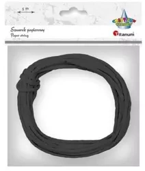 Sznurek papierowy 3.5mmx5m czarny - Titanum