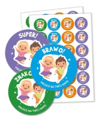 Naklejki motywacyjne - Dzieci 48 szt. - LearnHow