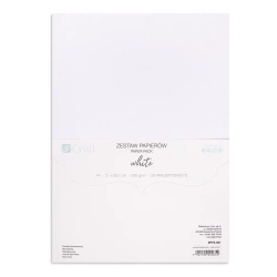 Zestaw papierów 220g biały A4 20ark - Dalprint dpCraft