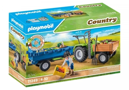 Zestaw Country 71249 Traktor z przyczepą - Playmobil