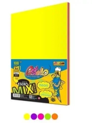 Papier ksero A4 75g 5 kolorów 100 arkuszy neon - Alfa Pastello