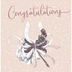 Karnet kwadrat CL0926 Ślub podkowa - Clear Creations