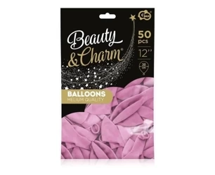 Balony Beauty&Charm makaronowe liliowe 30cm 50szt - Godan