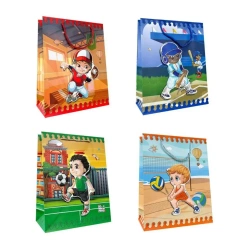 Torebka prezentowa dziecięca M sportowiec mix - Ju-Piter