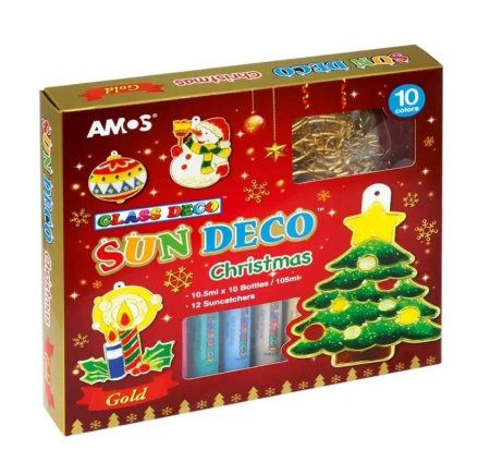 Farby witrażowe 10 kolorów+ witraże christmas BN - Fiorello