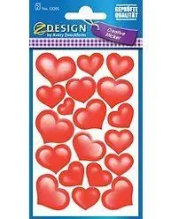 Naklejki papierowe - Serca 1 - Zdesign
