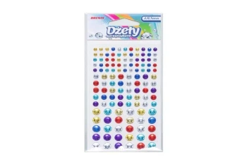 Dżety samoprzylepne kolorowe 4-8mm 125szt - Brewis