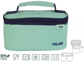 Torba termiczna z pojemnikiem na lunch Milan SERIA 1918 zielony 1,5l