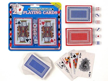 Karty do gry 2 talie + kości - ADAR