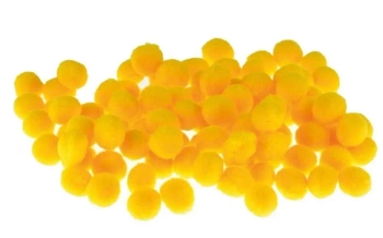 Pompony żółte 10mm 100szt - Brewis
