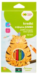 Kredki drewniane jumbo 12 kol + temperówka - GDD